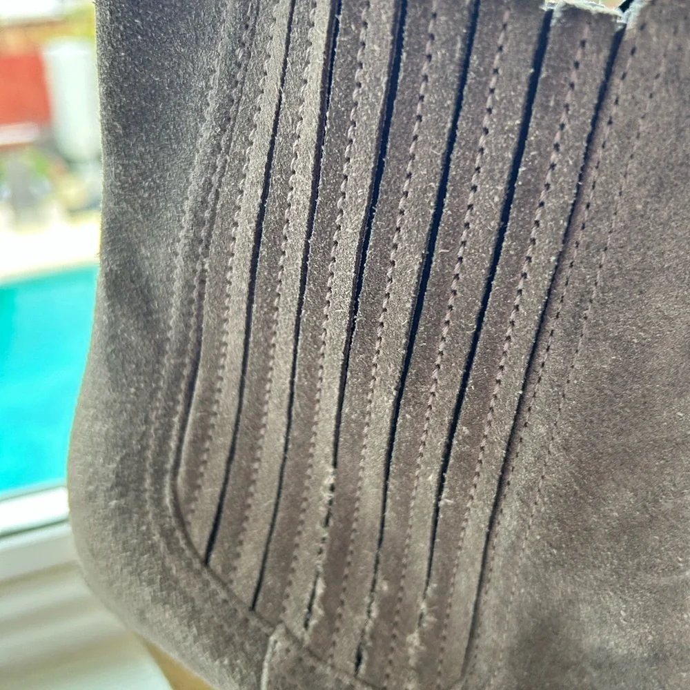 Prada Chelsea Suede Heeled Boots - Picture 13 of 16